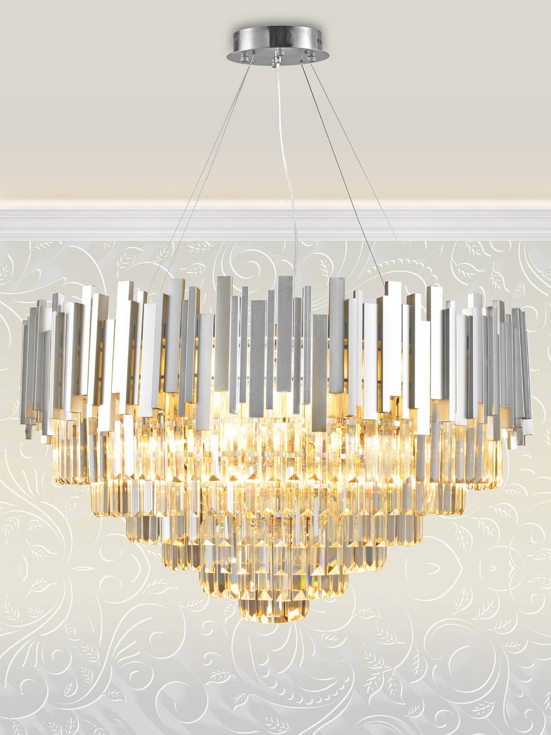 Подвесная люстра Natali Kovaltseva Vertigo VERTIGO 81440/12C SILVER