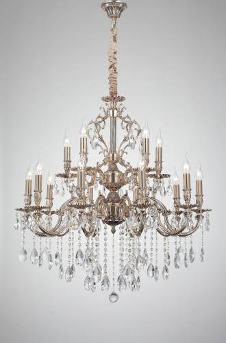 Подвесная хрустальная люстра Barletta Lucia Tucci BARLETTA 1730.15 coffe gold