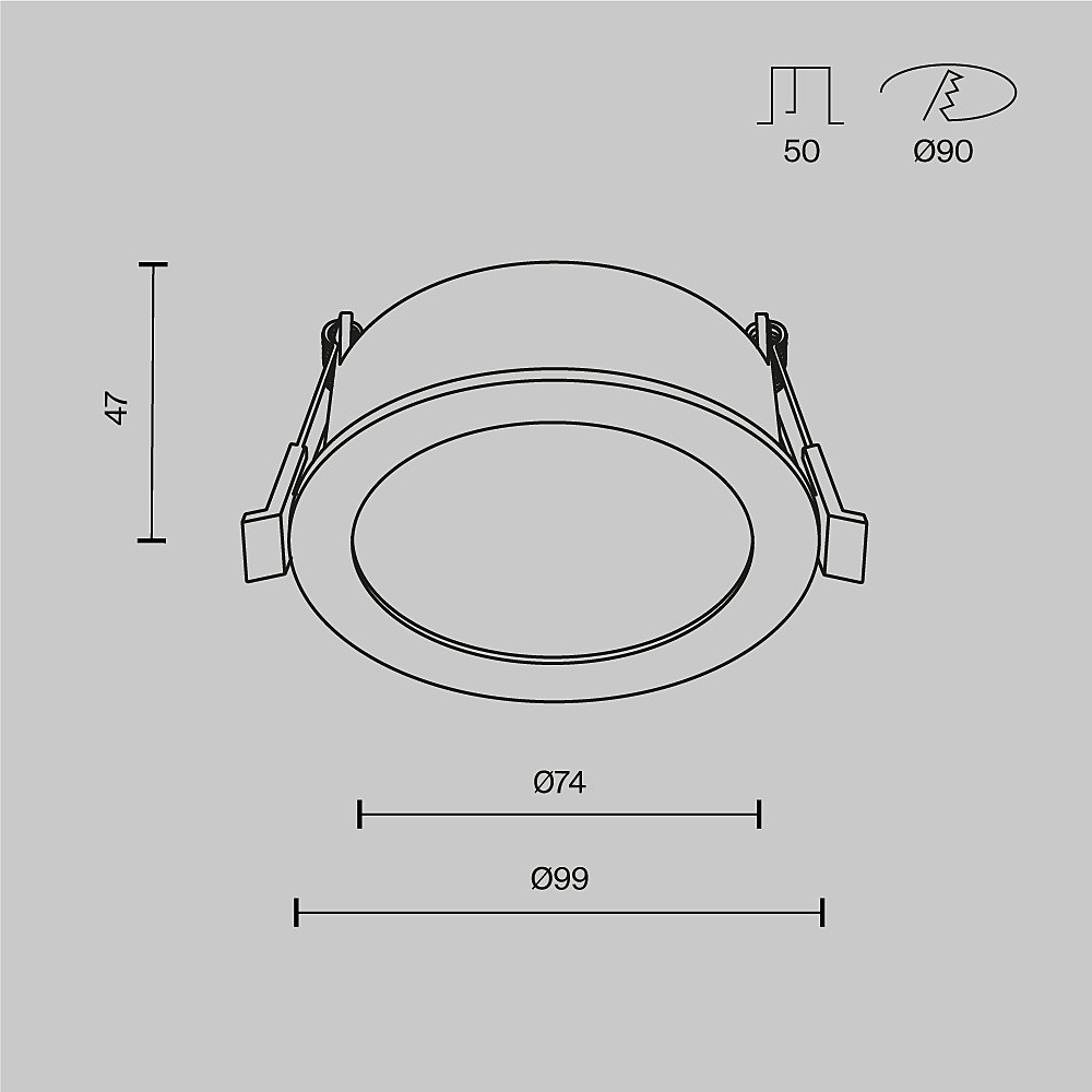 Встраиваемый светильник Maytoni Orb DL130-GX53-B