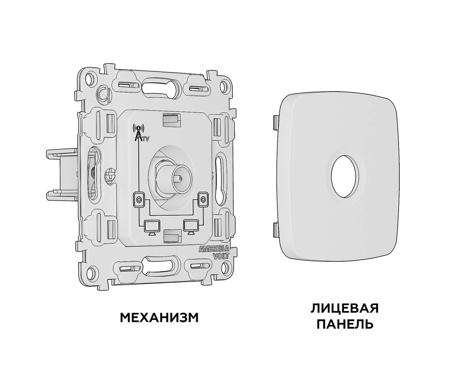 Розетка Ambrella Volt OMEGA MO113030