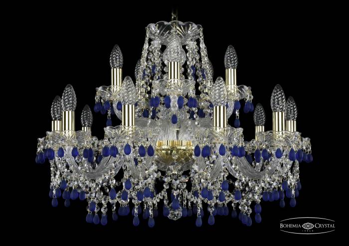 Подвесная хрустальная люстра 1410 Bohemia 1410/10+5/240 G V3001