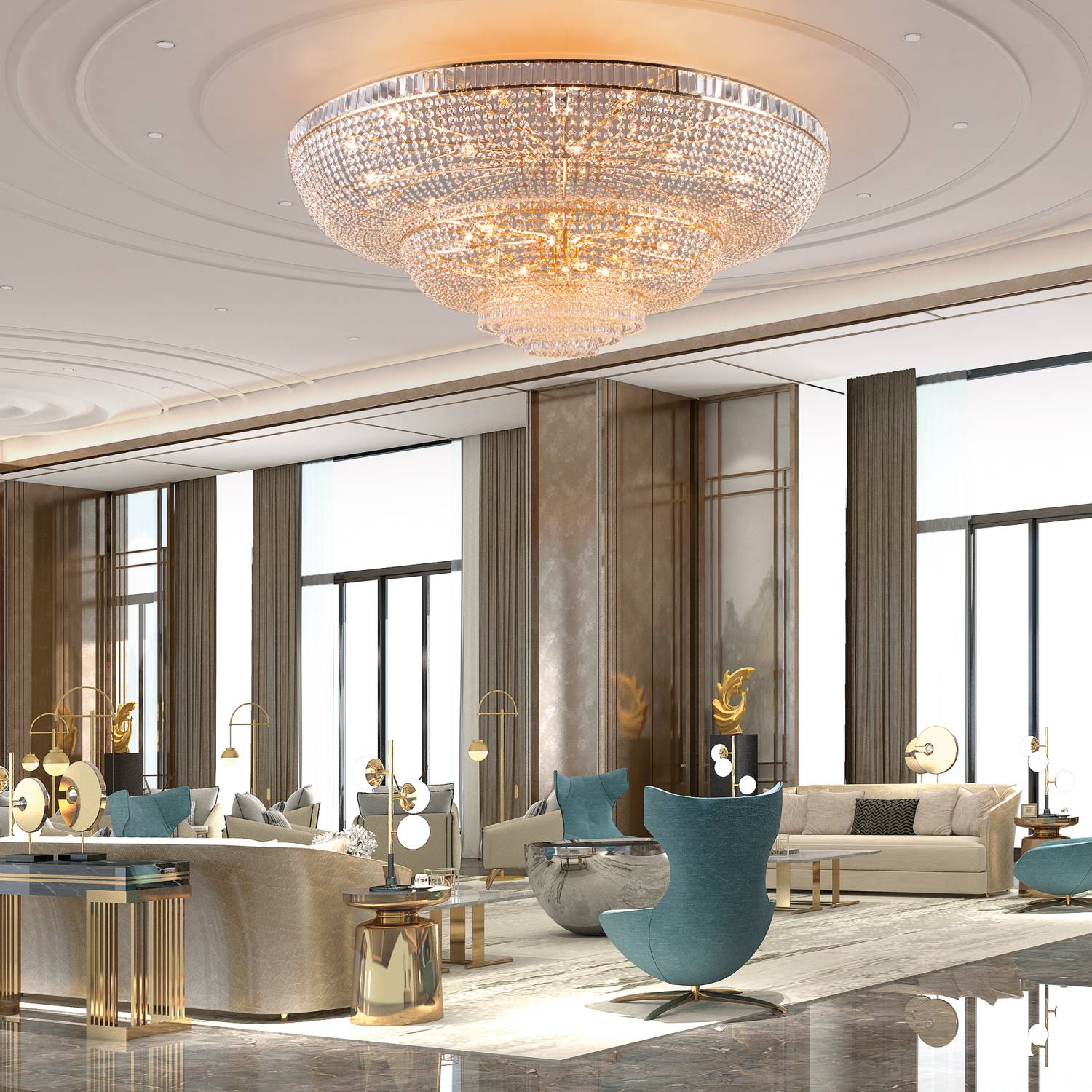 Потолочная хрустальная люстра Bogates Solara 360 Strotskis