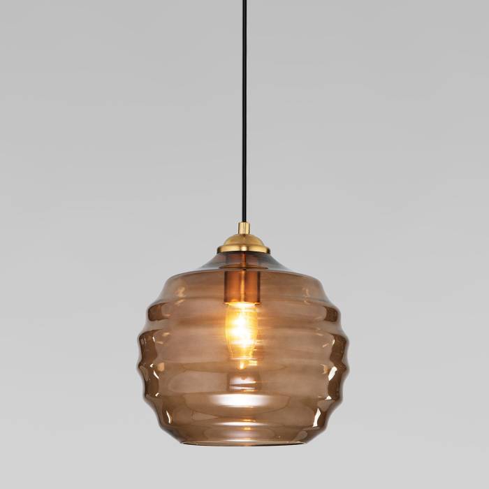 Светильник подвесной Eurosvet Ice 50239/1 коньячный