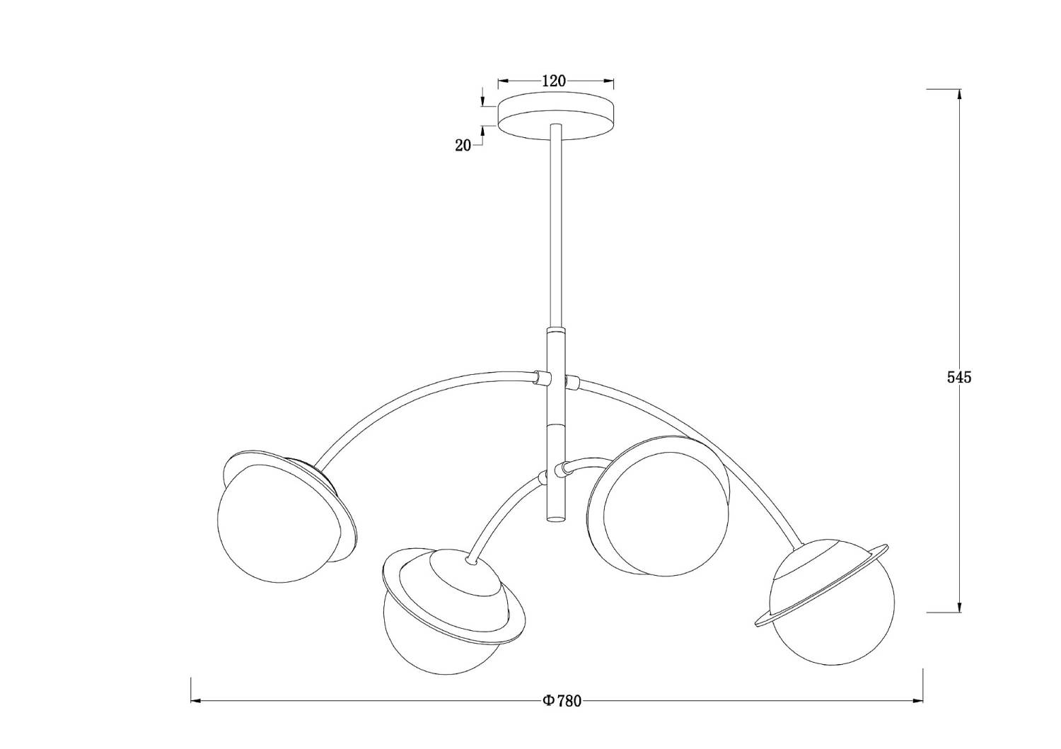 Потолочная люстра Freya Lumix FR5323CL-04CH