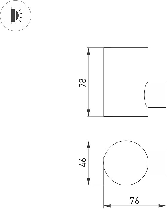Уличный настенный светильник Arlight Ray 033309(1)