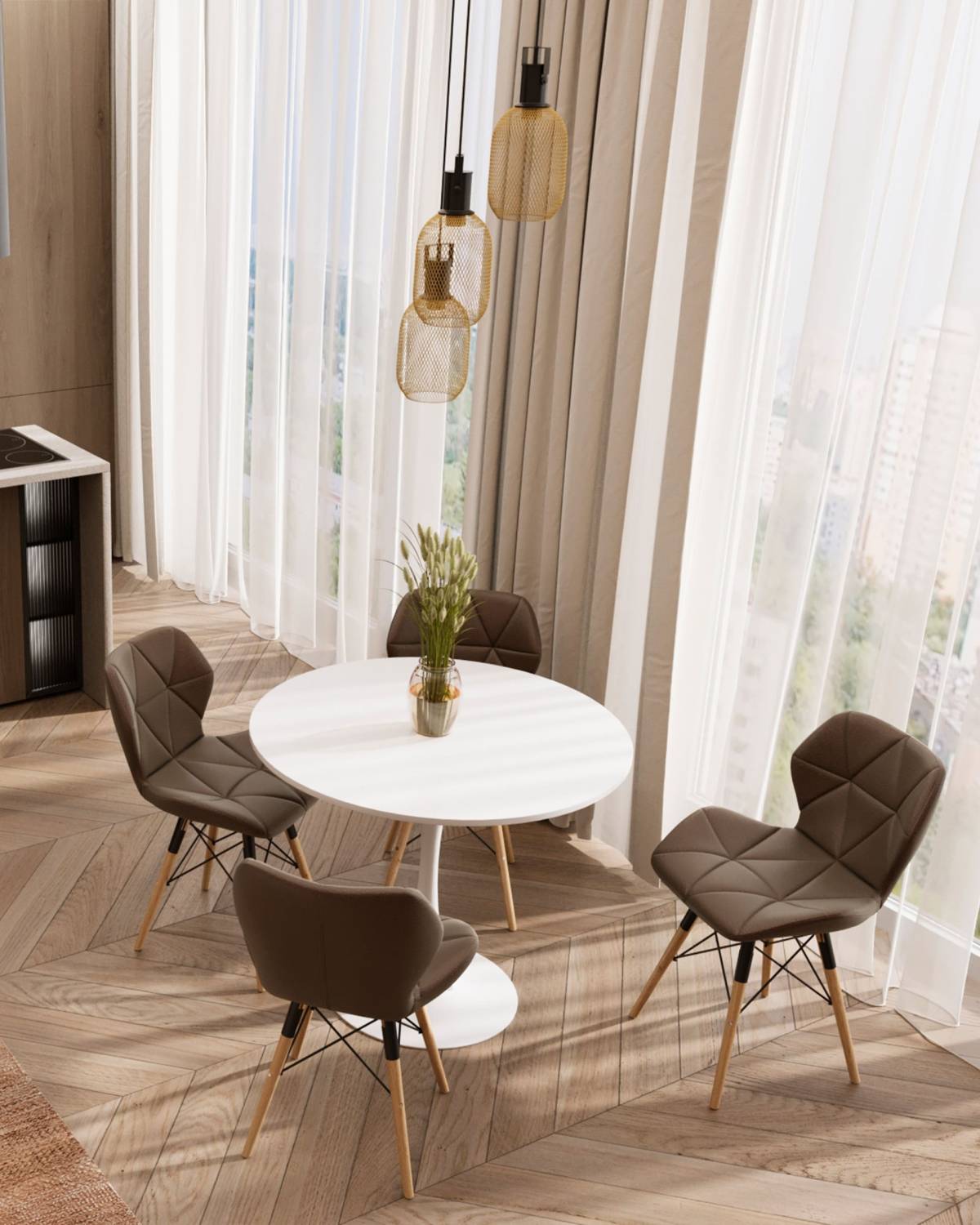 Журнальный стол Stool Group Tulip T004-1-90