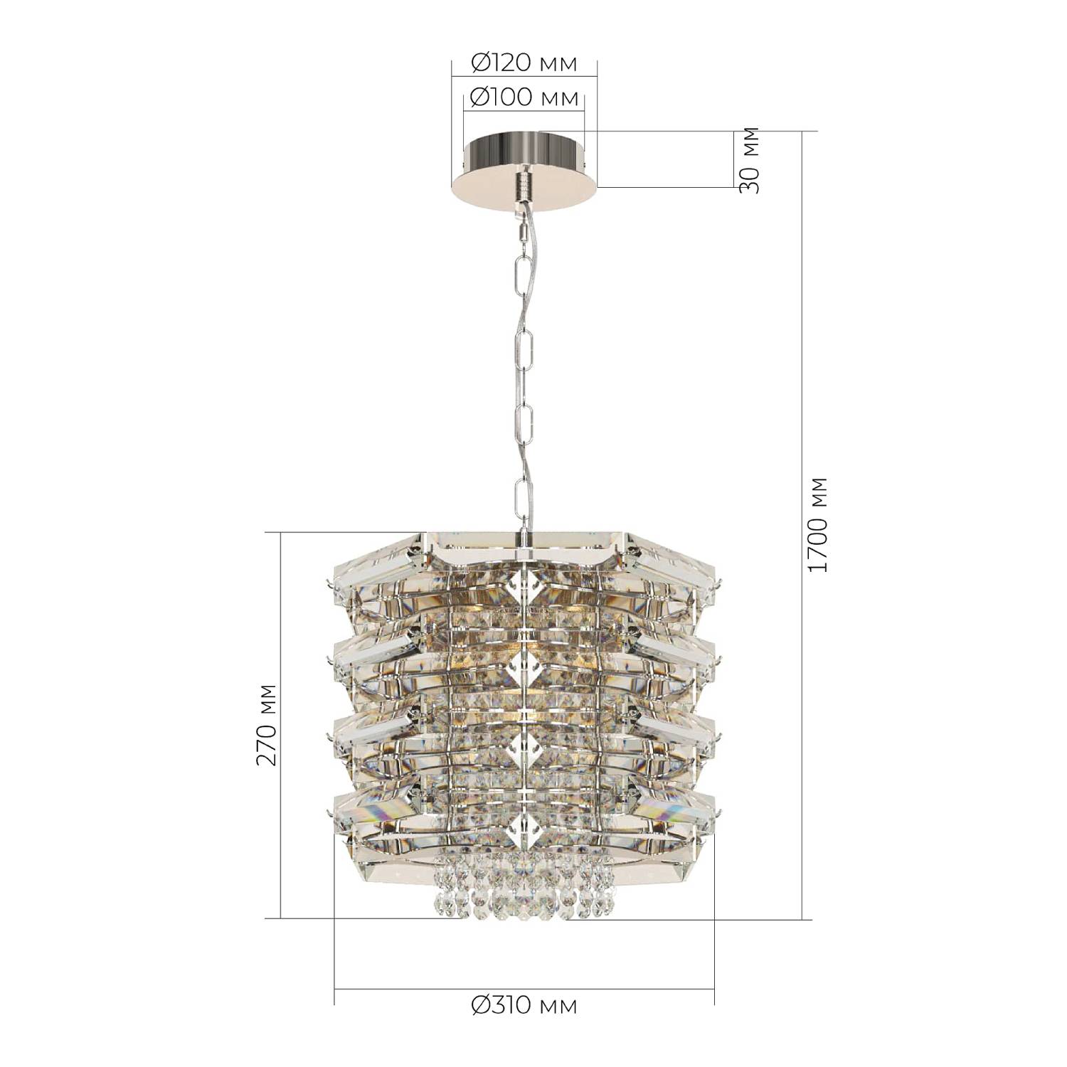 Подвесная люстра ST Luce Strozzi SL6137.103.04 Подвесная люстра ST Luce Strozzi SL6137.103.04
