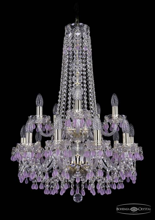 Подвесная хрустальная люстра 1410 Bohemia 1410/10+5/195/h-82/2d G V7010