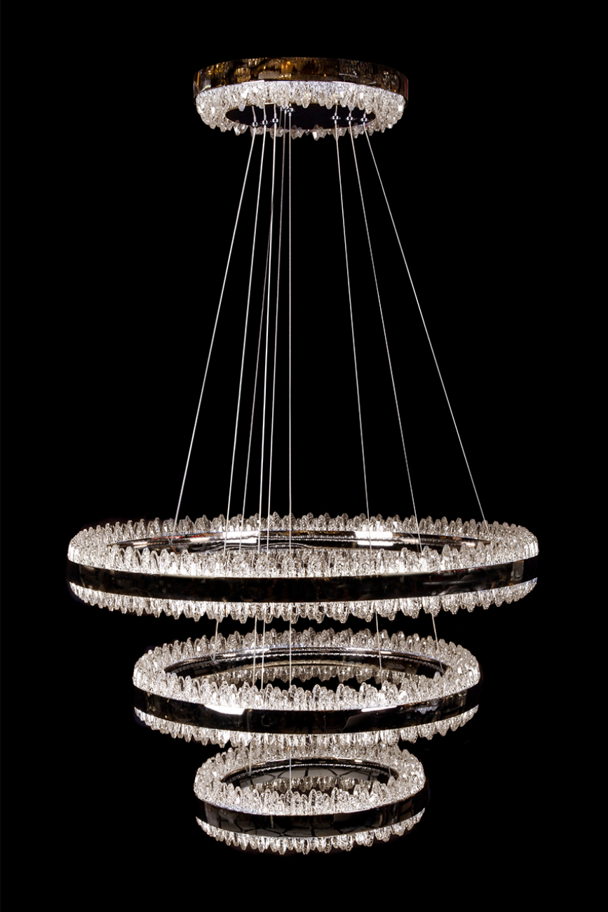 Подвесная люстра LEON Michel LE7720/800-3K Black Chrome