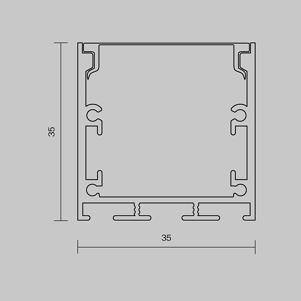Профиль Maytoni Накладной-подвесной профиль 633001