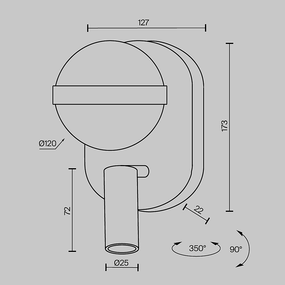 Настенный светильник Maytoni Dialogue MOD441WL-L8B3K