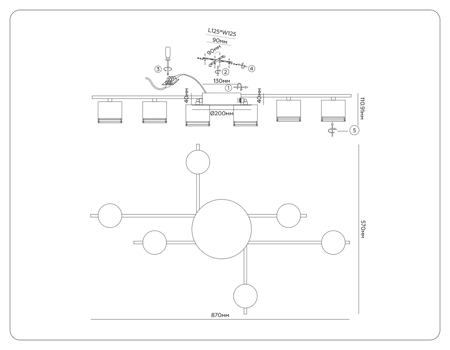 Потолочная люстра Ambrella Style GX53 FL51756