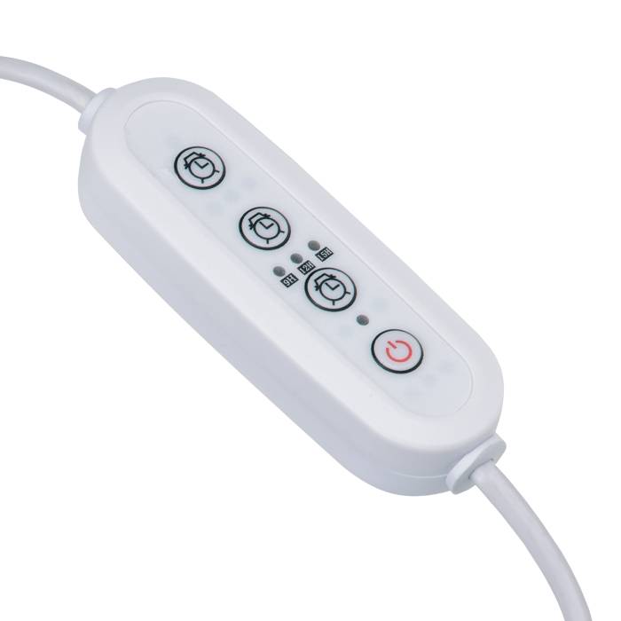 Таймер с вилкой и разъемом L,N,G для фито светильника Uniel UST-E33 WHITE 2M