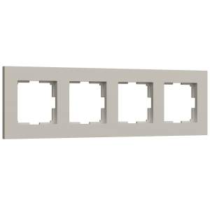 Рамка Werkel W0042917/ Рамка на 4 поста Slab (дымчатый софт)
