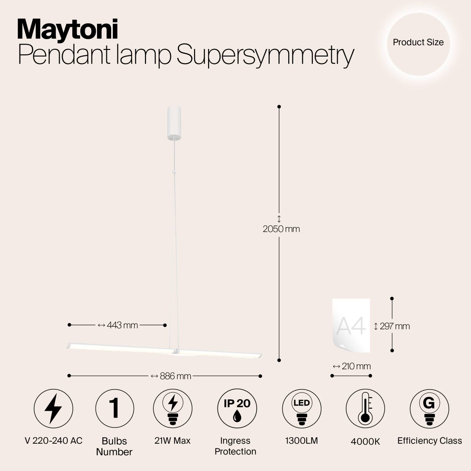 Светильник подвесной Maytoni Supersymmetry P096PL-L11WK1