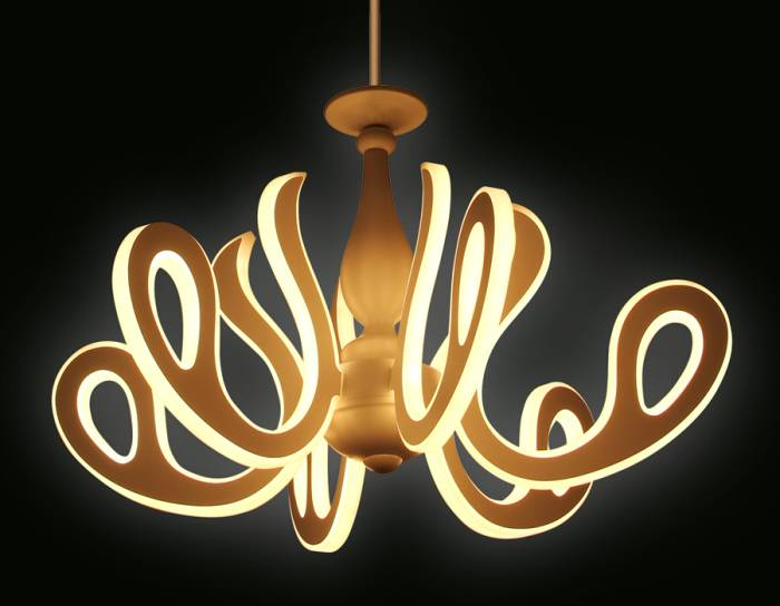 Подвесная светодиодная люстра Orbital Klassika Ambrella FK81/6 WH 292W D640