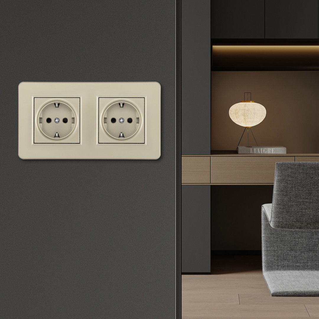 Розетка Arte Milano Set16-2 SET16-2-40-1x2 shampan