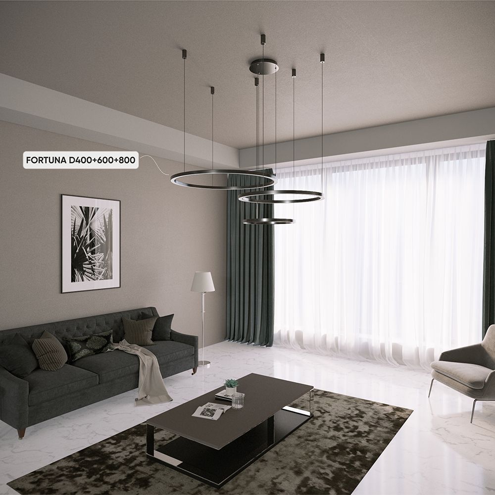 Подвесная люстра Crystal Lux Fortuna FORTUNA SP158W LED BLACK