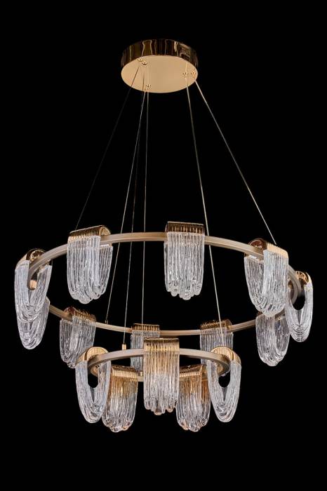 Подвесная люстра LEON Cascade LE7717/10+5 Gold