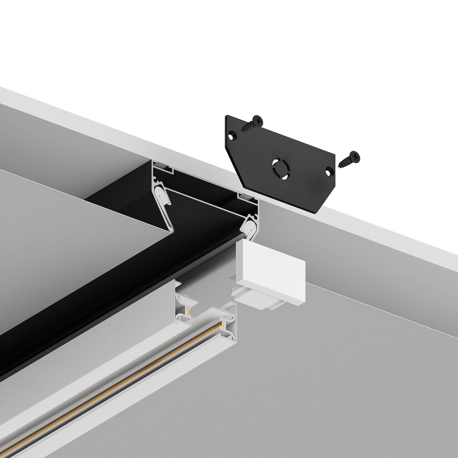Закладной профиль под шинопровод для натяжного потолка-2м Hesby Lighting Skylite HSBL_0192