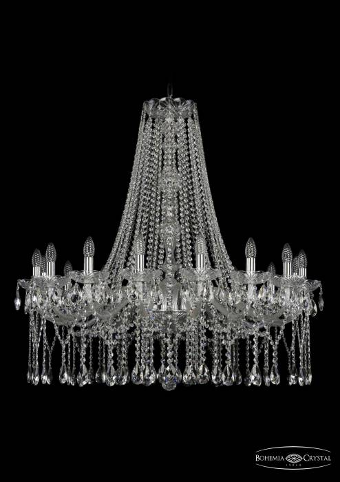 Подвесная хрустальная люстра 1413 Bohemia 1413/16/360/h-100 Ni