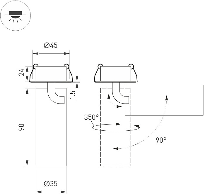 Встраиваемый светильник Arlight Nuance 049904