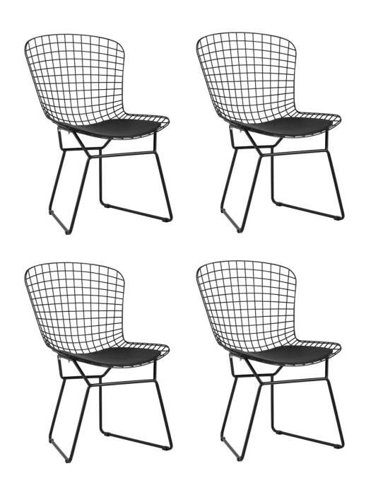 Комплект стульев Stool Group Bertoia BTY-18-P6 BL/BL X4