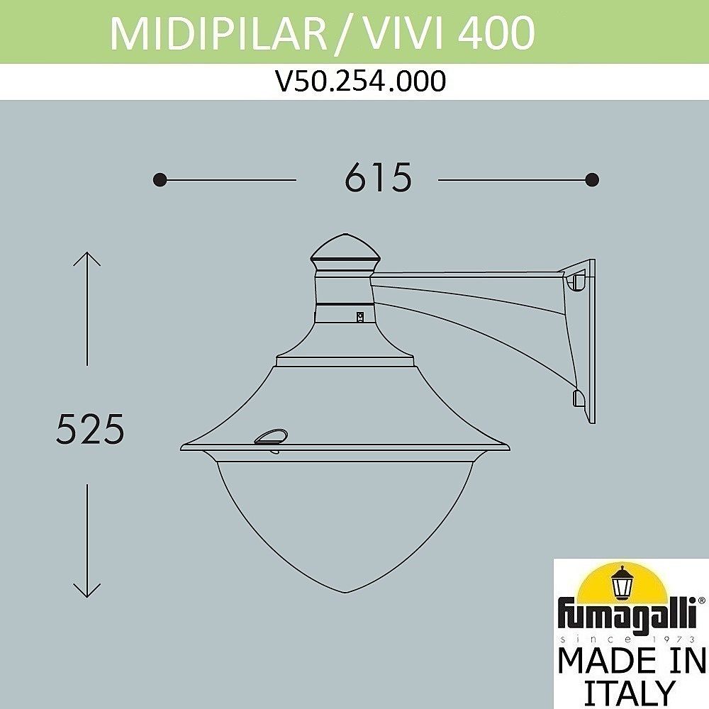 Уличный настенный светильник Fumagalli Vivi V50.254.000.AXH27