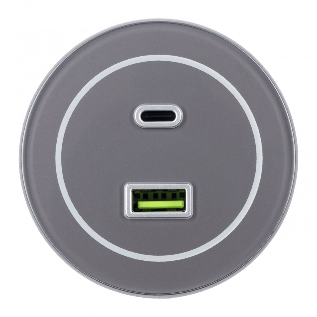Трековая розетка Arte Milano Am-track-sockets-39 399732TS/USB-Type-C Grey