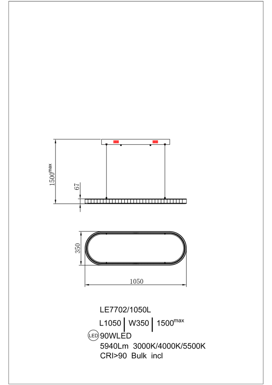 Подвесная люстра LEON Christine LE7702/1050L Black Chrome