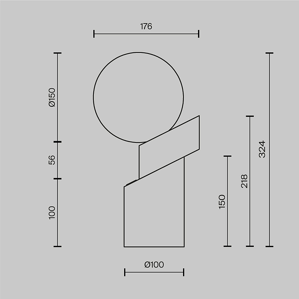 Настольная лампа Maytoni Divario MOD468TL-L3B3K