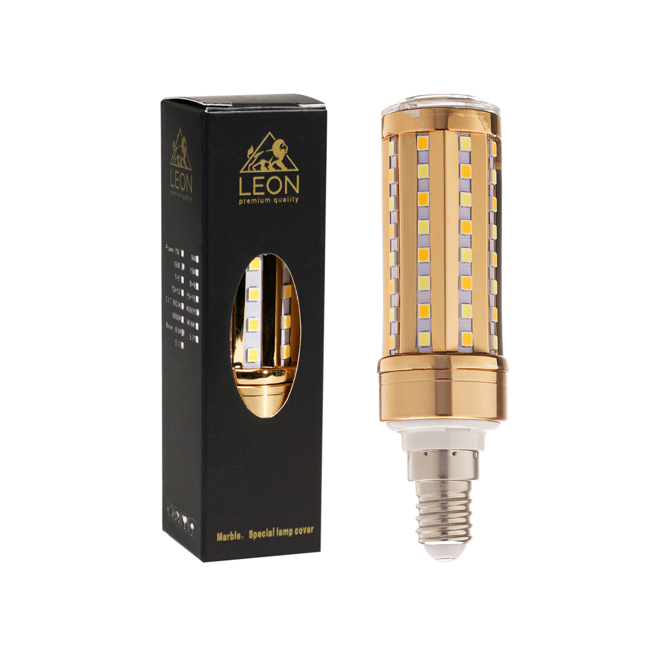 Светодиодная лампа LEON LE0770-12W-3000K-E14 GD