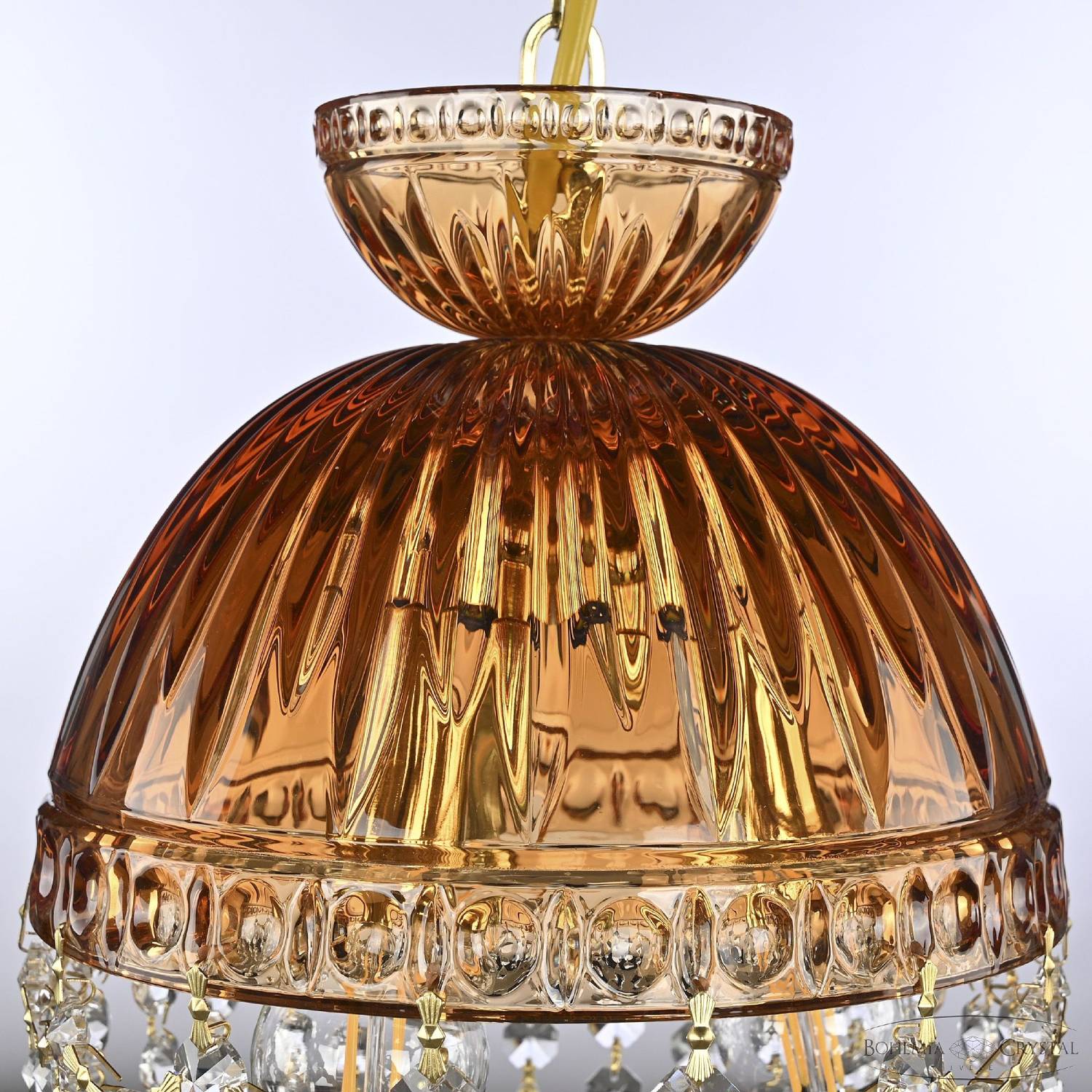 Светильник подвесной Bohemia 5478 5478/22 G Amber/M-1G Leafs