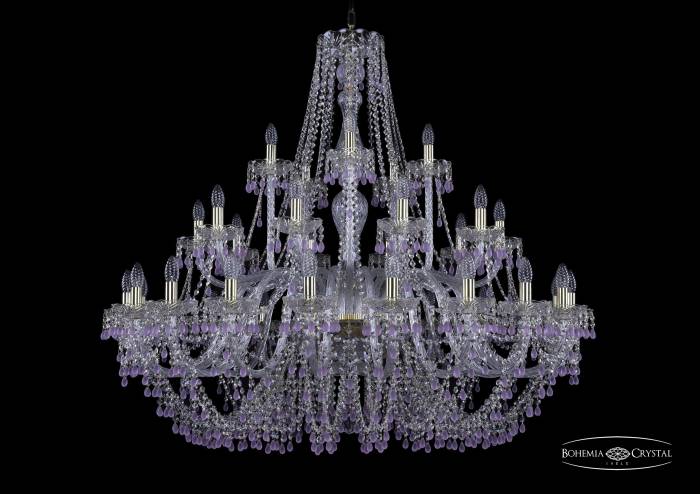 Подвесная хрустальная люстра 1410 Bohemia 1410/20+10+5/460 G V7010