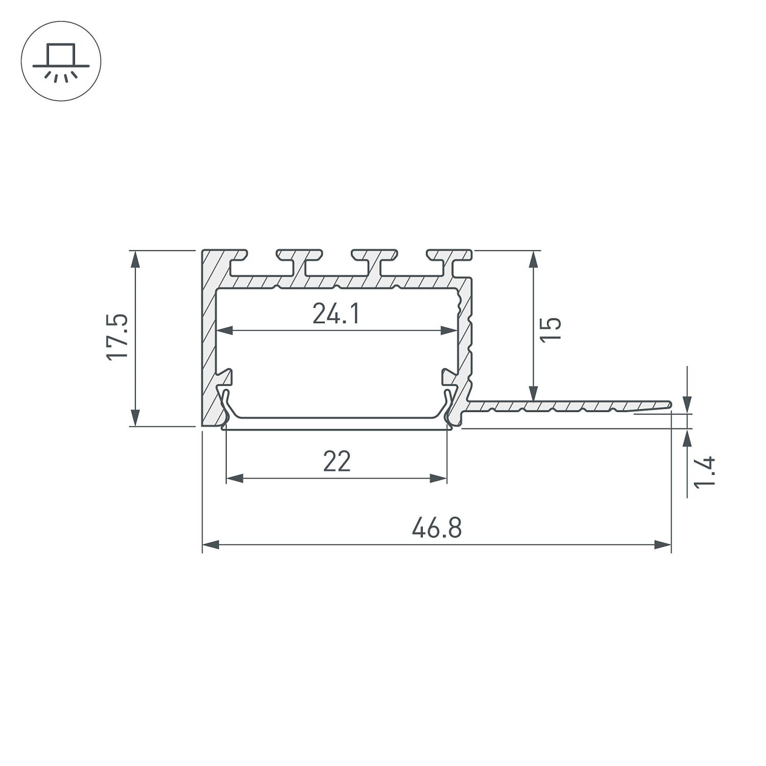 Профиль Arlight Pls 058464