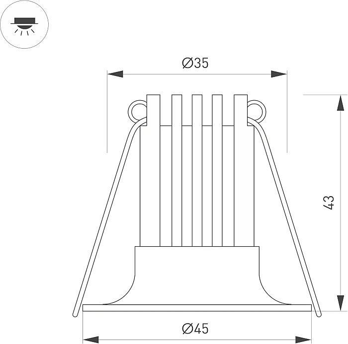 Встраиваемый светильник Arlight Foggy 044633