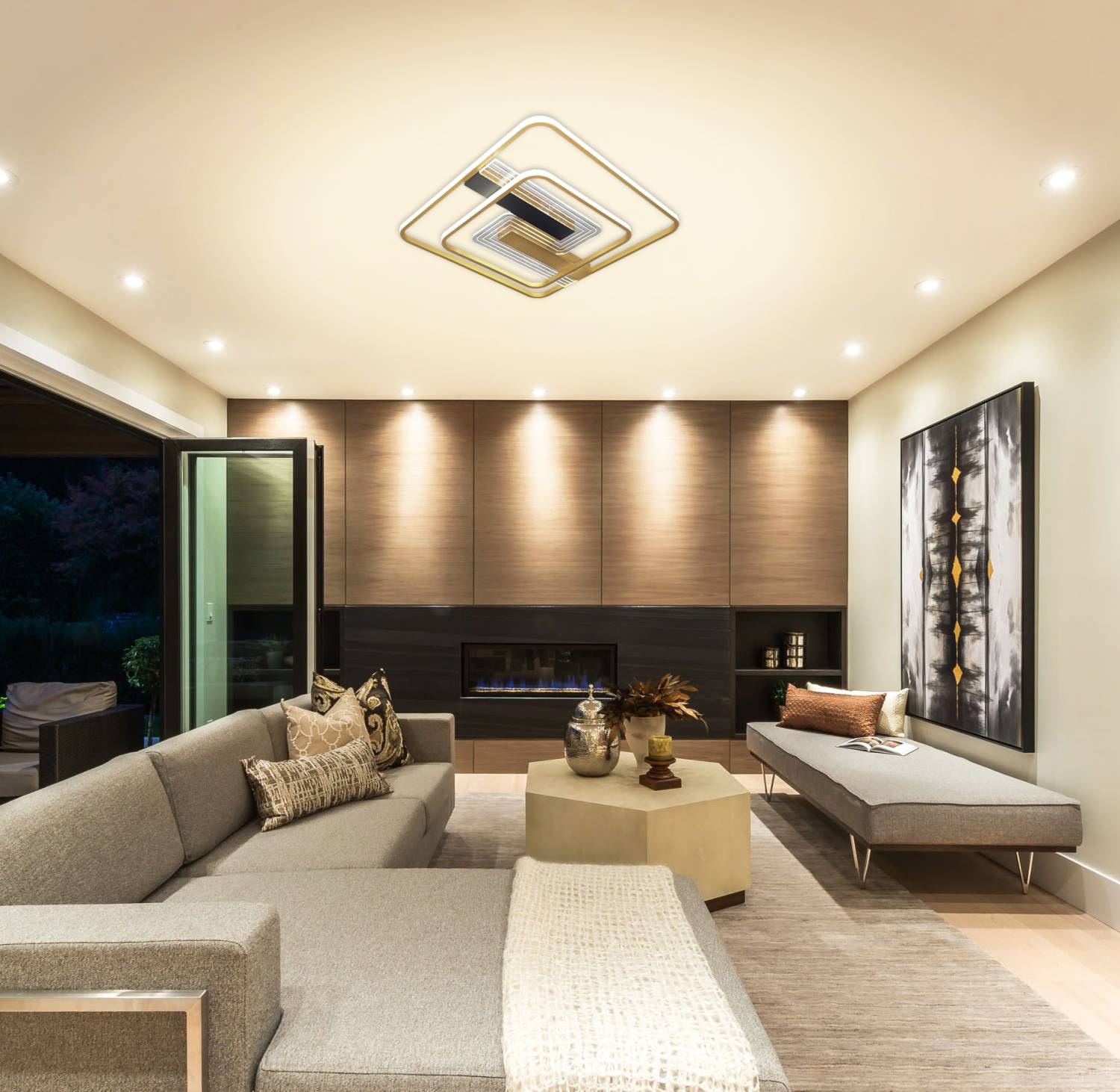 Потолочная люстра с пультом Led Lamps Natali Kovaltseva LED LAMPS 81319