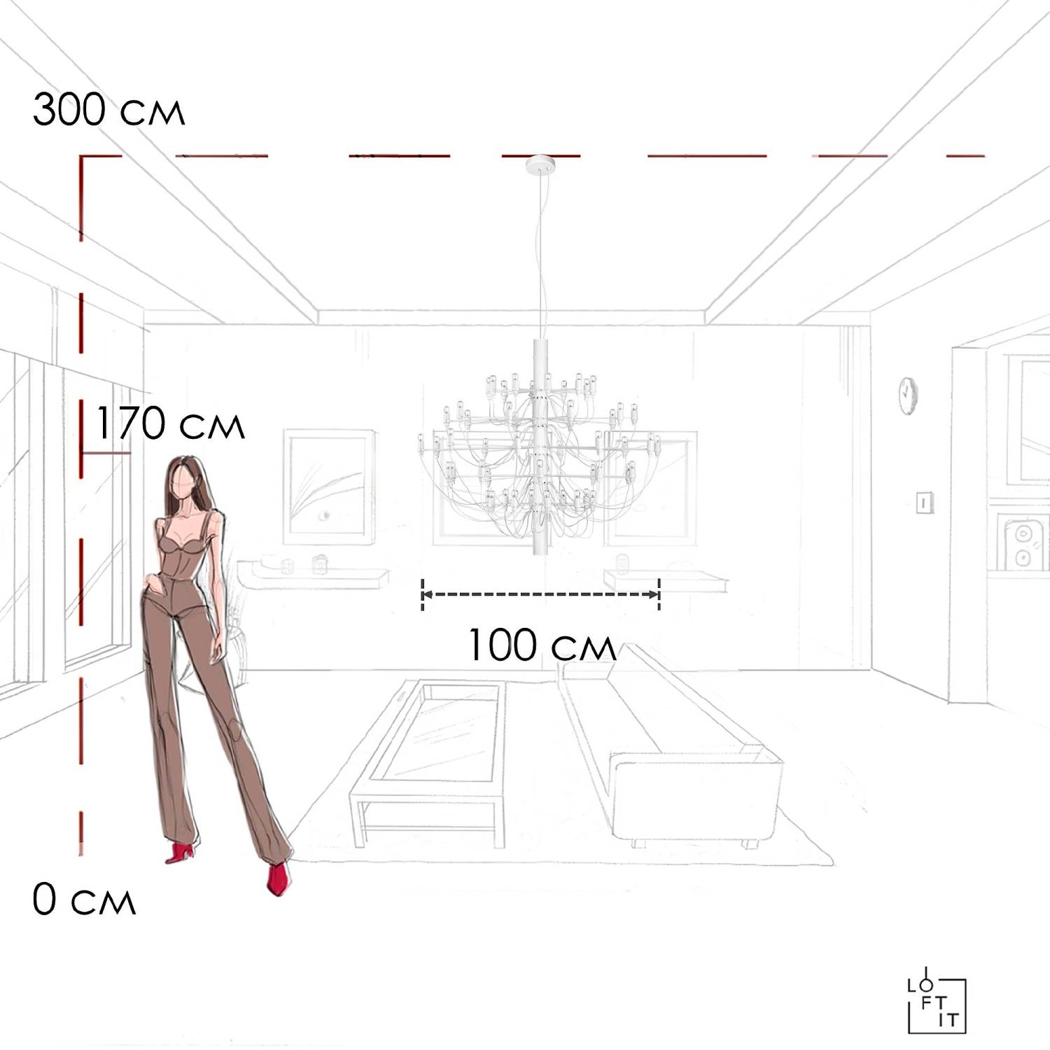 Подвесная люстра Loft It Gino 10196/1000 White