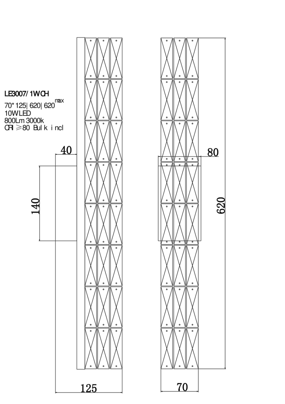 Настенный светильник LEON Lucie LE3007/1W CH