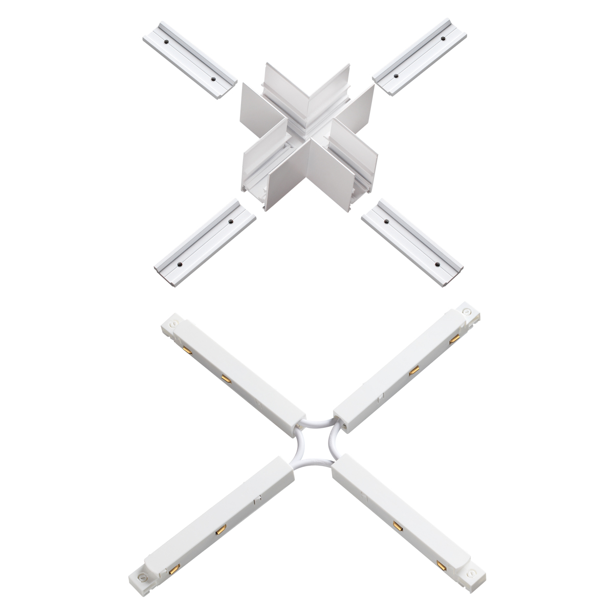 Соединитель с токопроводом для шинопровода Х-образный Novotech Flum 135127