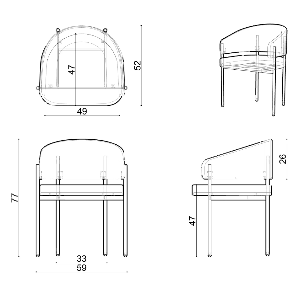 Обеденный стул Delight Collection Hola Hola Chair