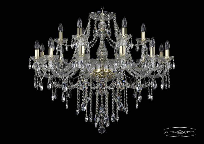 Подвесная хрустальная люстра 1415 Bohemia 1415/12+6/360 G