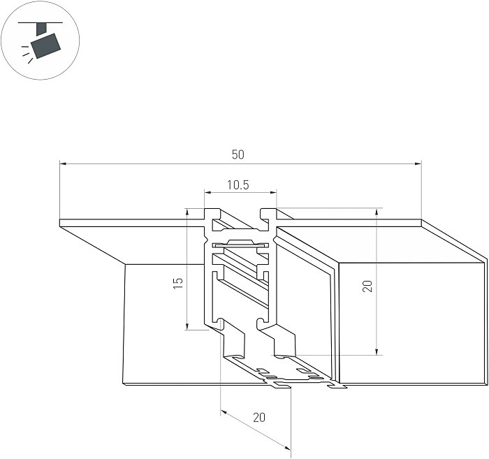 Коннектор для шинопровода Arlight Mag-Microcosm 044525