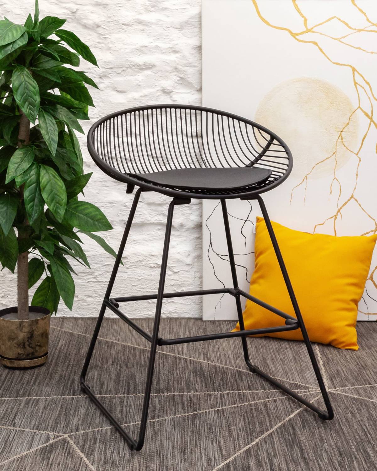 Полубарный стул Stool Group Ufo UFO-24A-P11 BL/BL