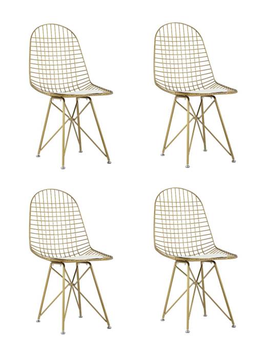 Комплект стульев Stool Group Eiffel AFR-18B-P1 GL/WH X4