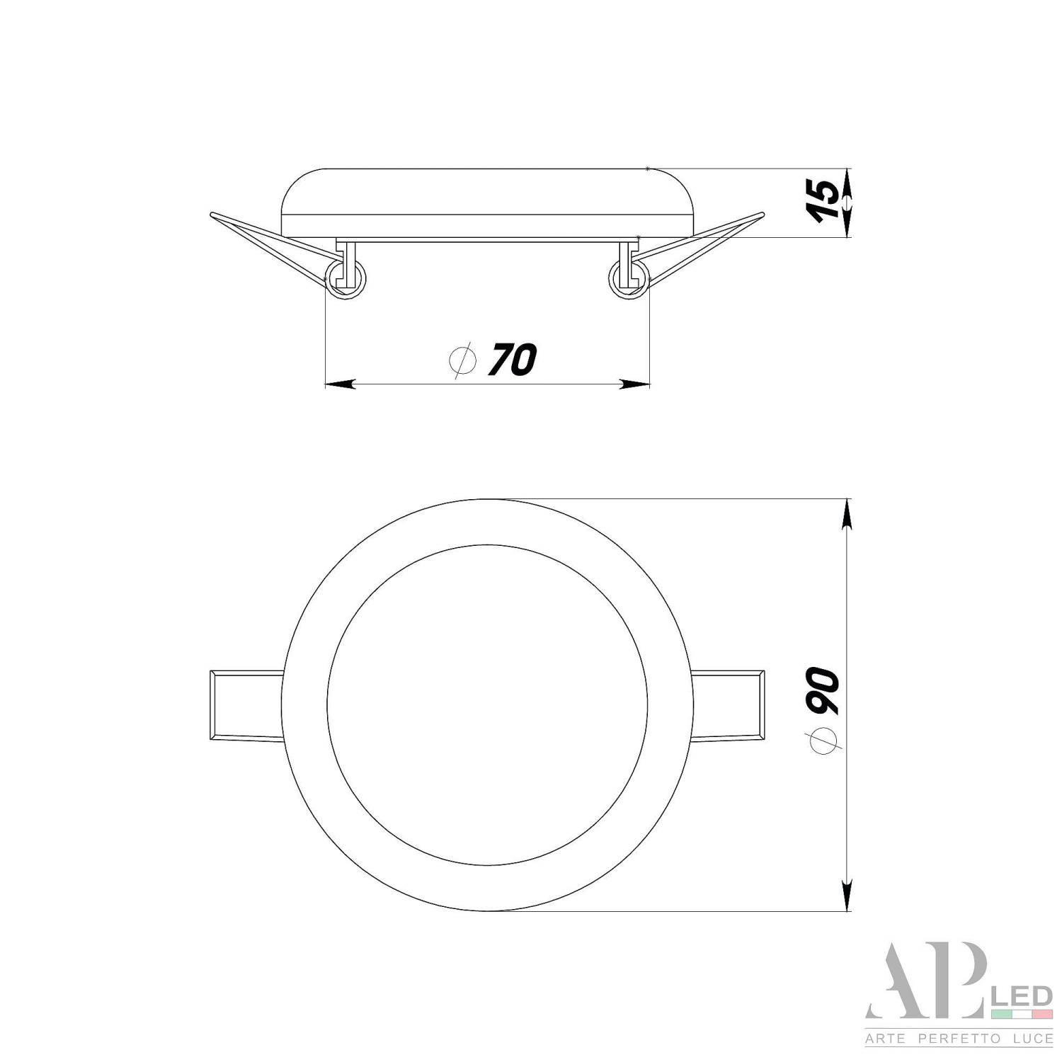 Встраиваемый светильник APL Led Ingrid 3322.FAP222R/10W/4K