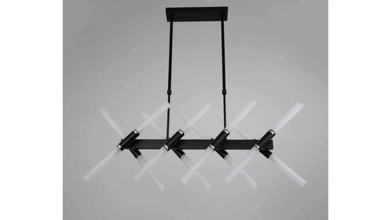 Люстра на штанге Lumina Deco Alford LDP 6036-16 BK