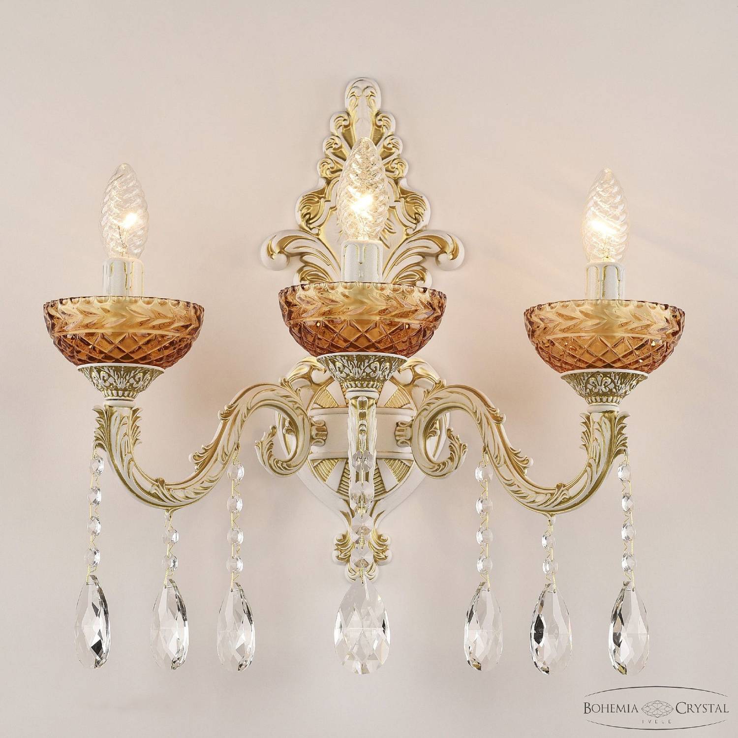 Настенное бра Bohemia AL7901 AL7901B15/3/175 A WMG P Amber/M-1F