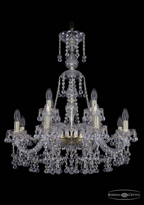 Подвесная хрустальная люстра 1409 Bohemia 1409/8+4/240/XL-76 G