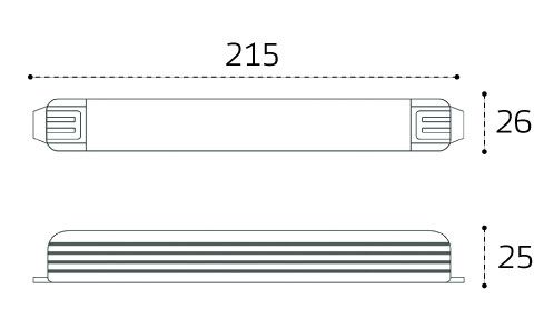 Блок питания к светодиодным лентам M04-509/510/511/512 Italline M04-516 ITB-24V-100W